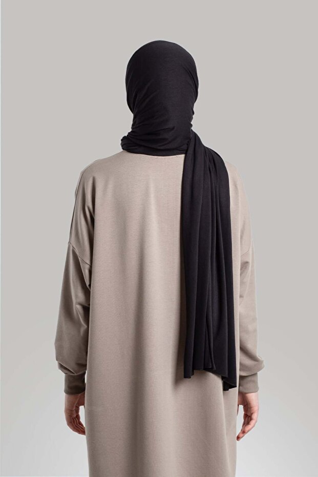 شال قطن ممشط - أسود - 4