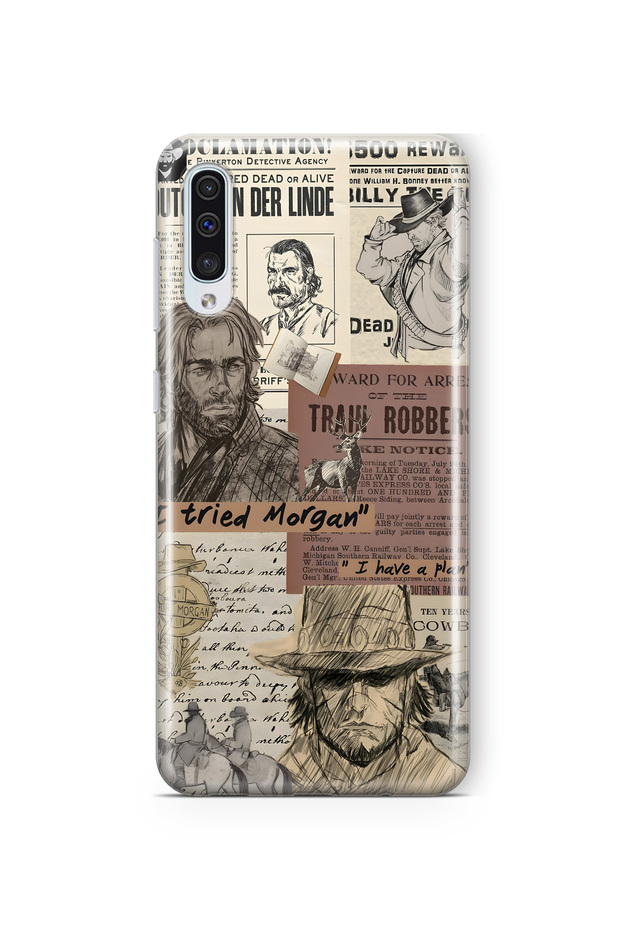 Samsung Galaxy A50 / A30S Compatible Western Pattern Transparent Phone Case