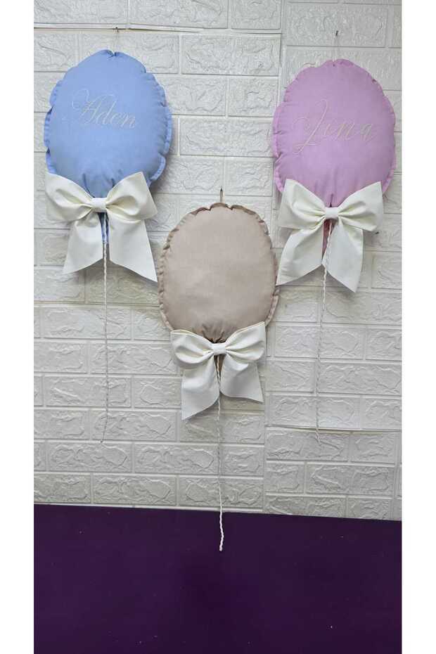 Embroidered Name 25X35 Large Size Balloon Pillow Baby Room
