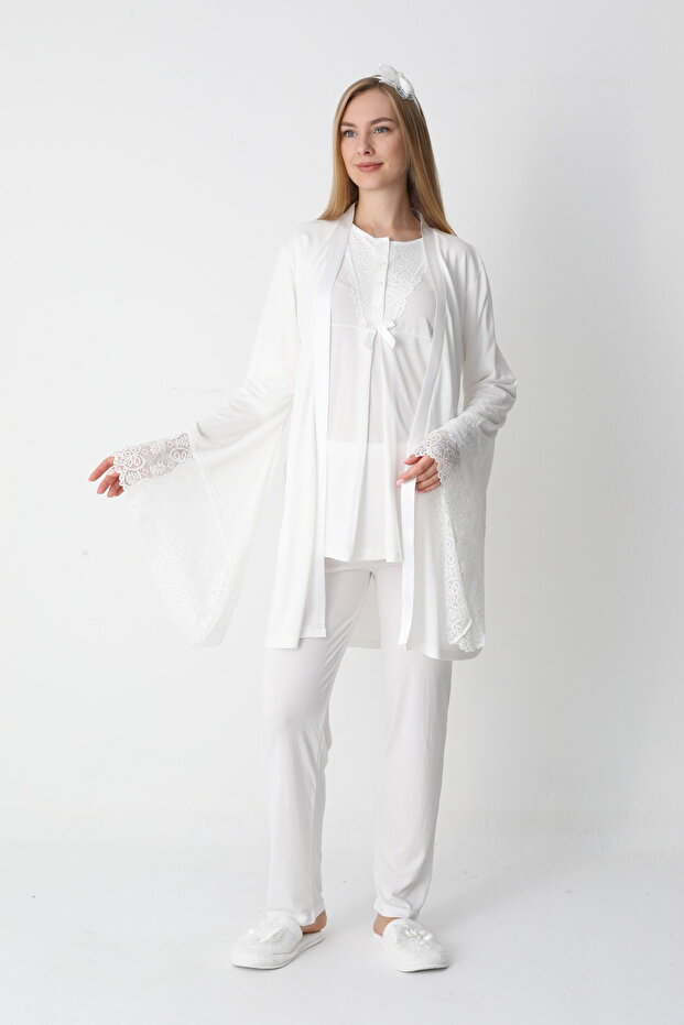 Maternity and Postpartum Pajama Set with Robe