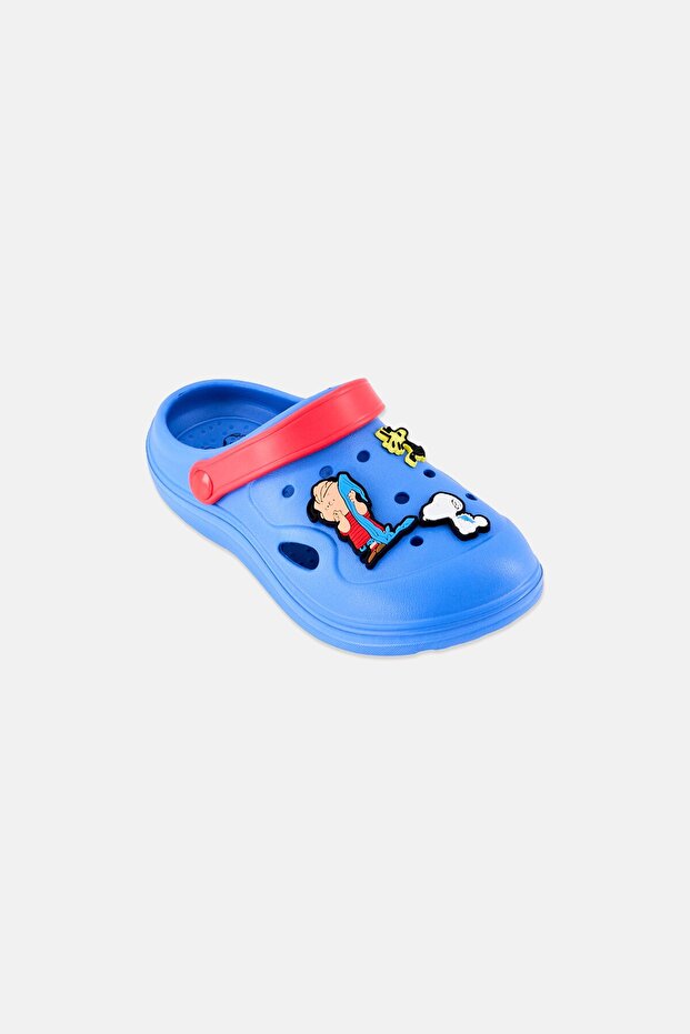 Kids Boy Slingback Clogs, Blue - 1