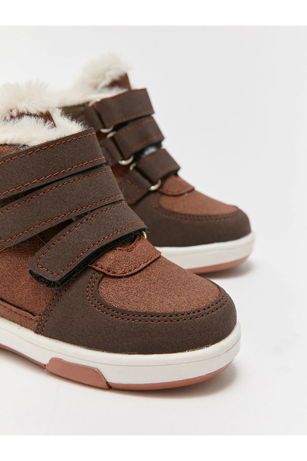 LCW STEPS Kahverengi Cırt Cırtlı Erkek Bebek Bot - 3