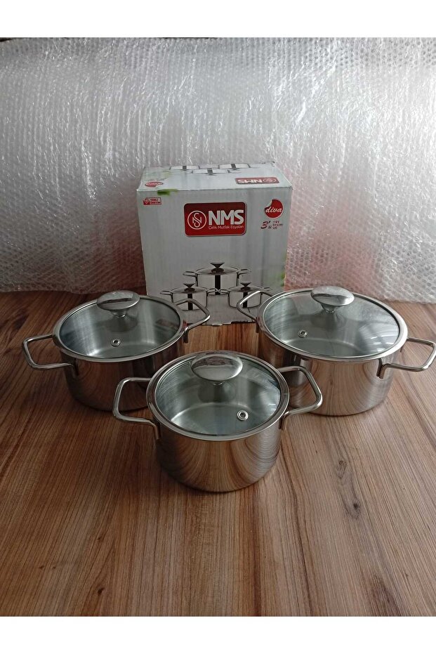 3lü Çelik tencere - 3