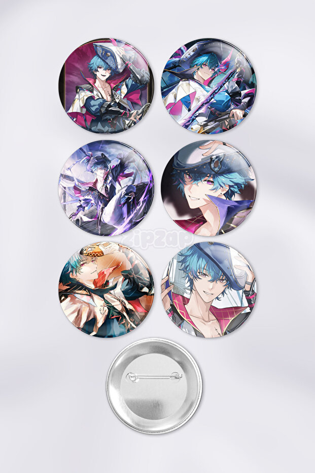 Brant Wuthering Waves Gacha Bag Ornament Badge Pin Button Badge Set (6 Pcs)