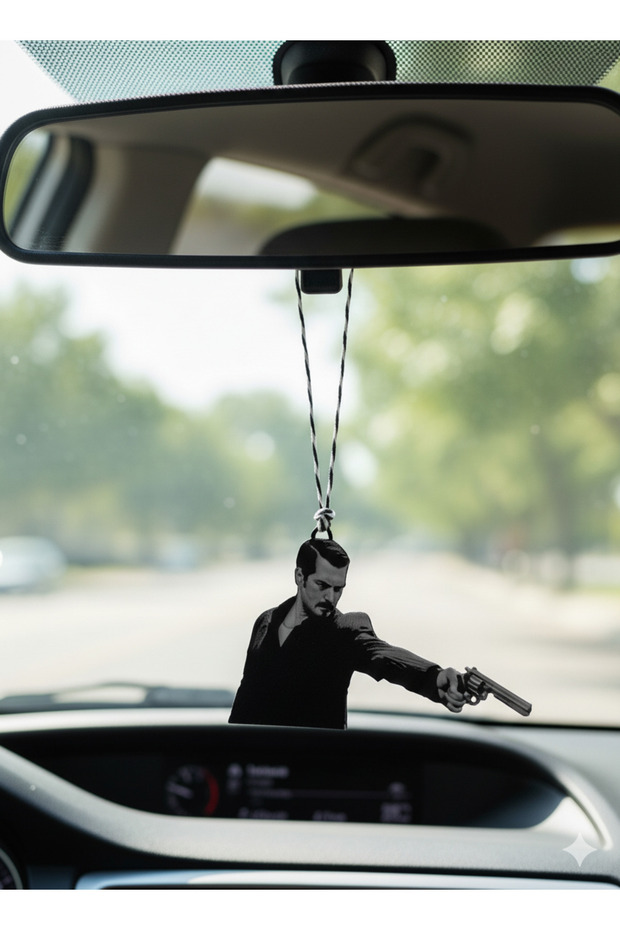 Eşref Tek Temalı Dikiz Aynası Süsü – Kabartma 3D Baskı, Çift Taraflı - 2