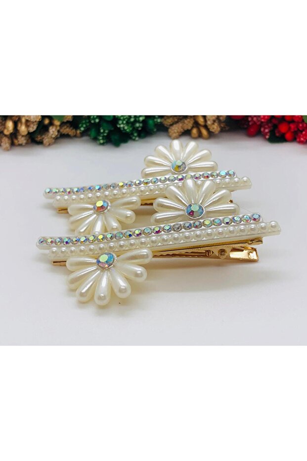 Pearl Gold Pens Clasp Elegant 2-Piece Side Clasp