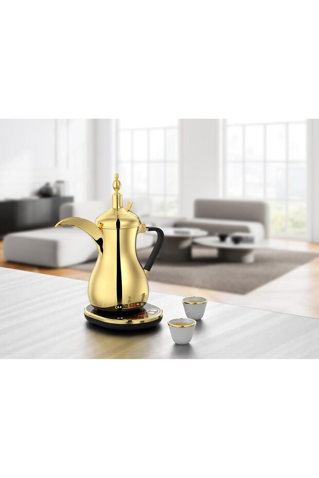 Al Saif 1L Coffee Pot with Digital Display for Temperature and Time, Gold - 5