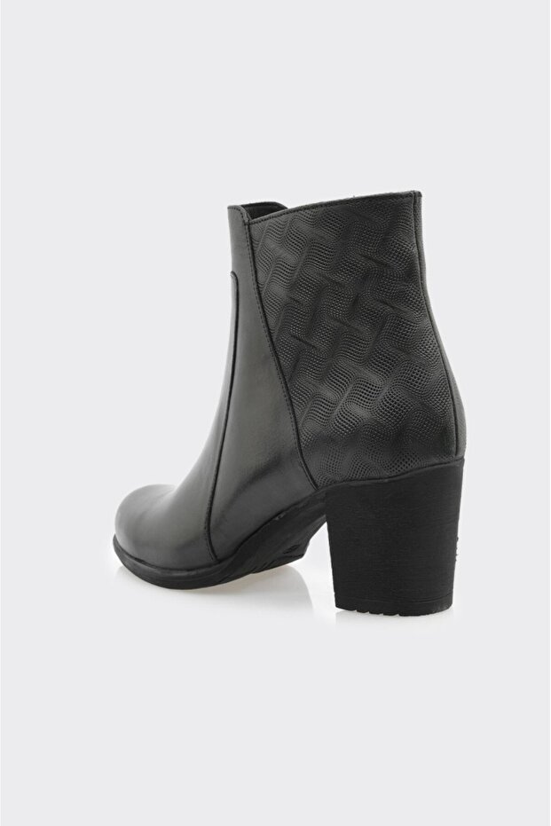 Hakiki Deri Topuklu Kadın Bot - 3