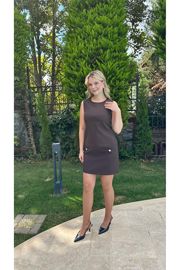 Kahve elbise - 4