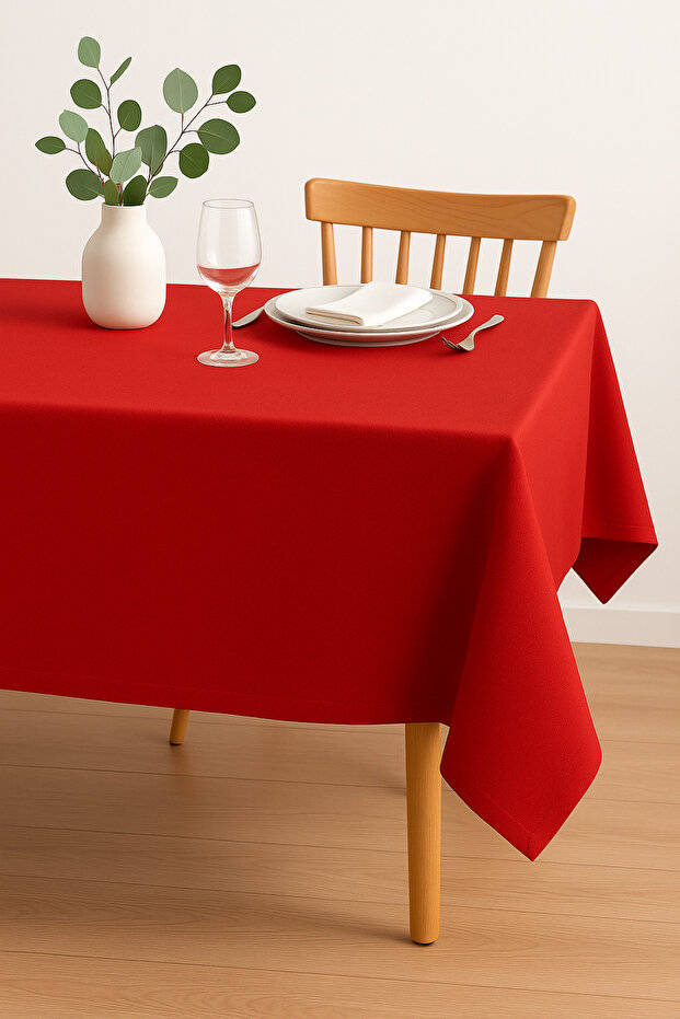 Dertsiz Duck Linen Tablecloth |   With 4, 6 Person Seating and Square Table Options - 1