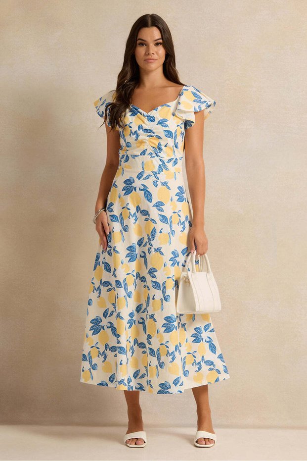Women White Printed Dress