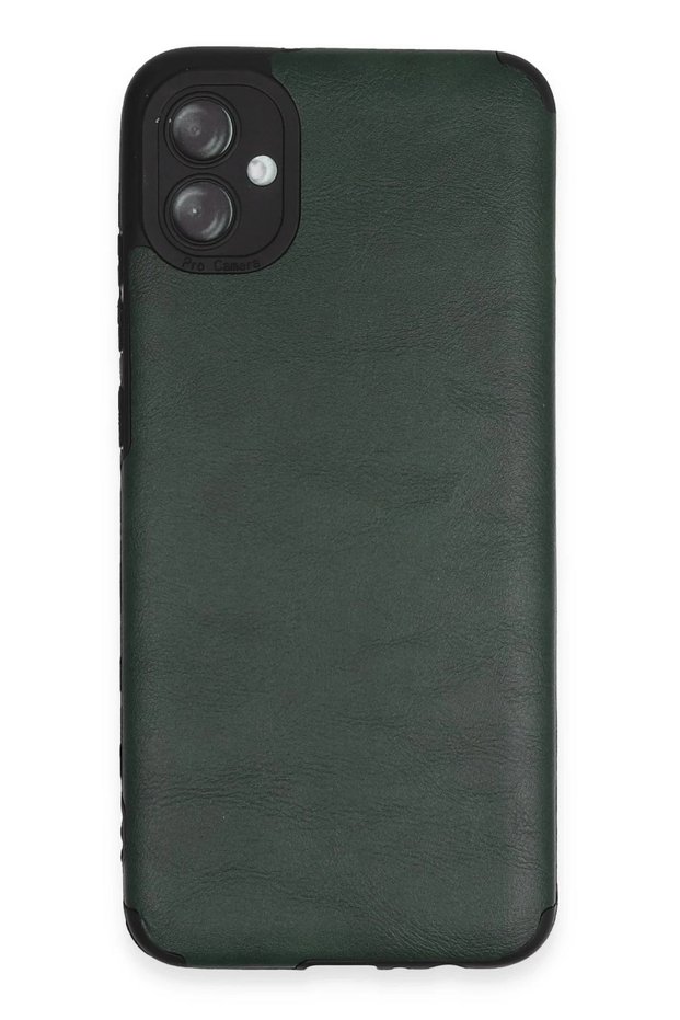 Mtxdpn Samsung Galaxy A04E Case Loop Leather Silicone (142659) - Green