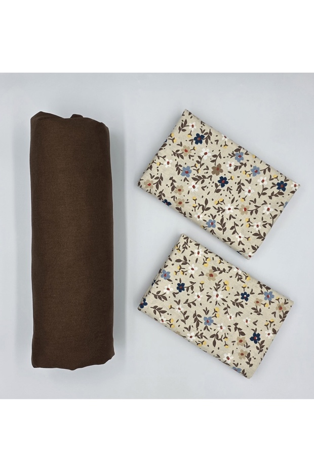 100% Cotton Fabric Fitted Sheet+Pillowcase Corner Depth 28-30 CM Soft Fabric New Season