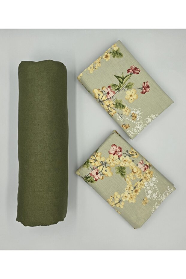 100% Cotton Fabric Fitted Sheet+Pillowcase Corner Depth 28-30 CM Soft Fabric New Season