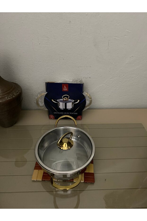 mini basık çelik tencere 14 cm - 3