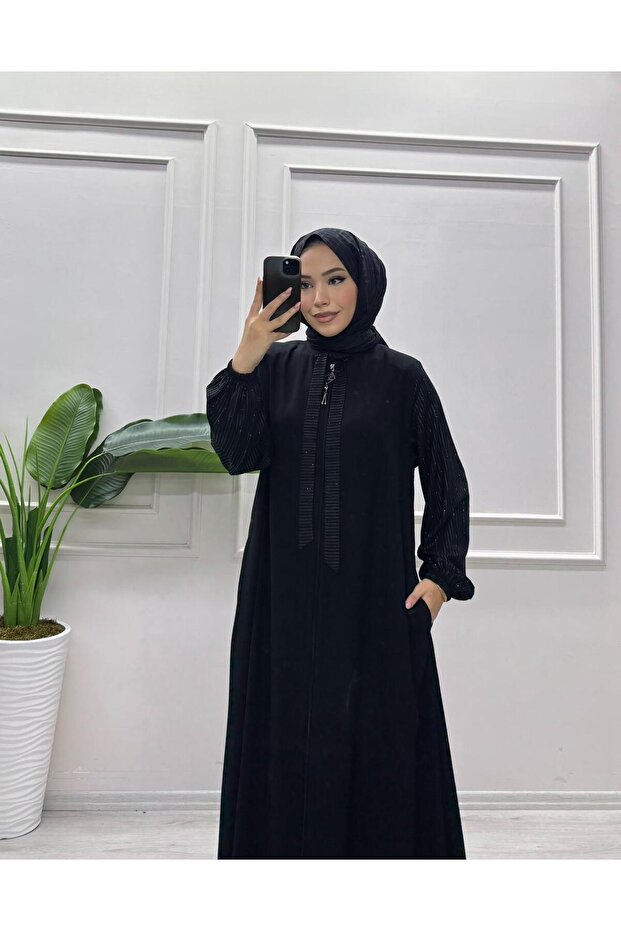 BAĞCIKLI İŞLEMELİ FERACE - 2