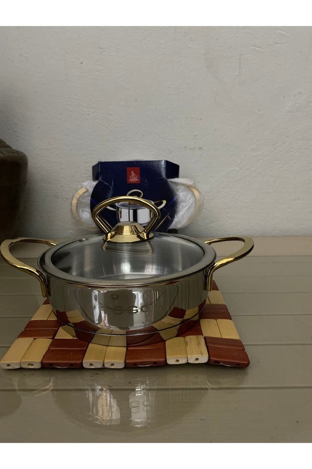 mini basık çelik tencere 12 cm - 1