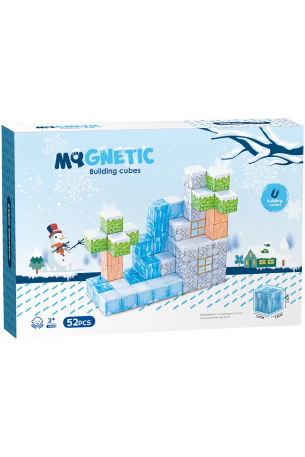 Magnetic cubes Winter 52 pieces (2.5 cm)