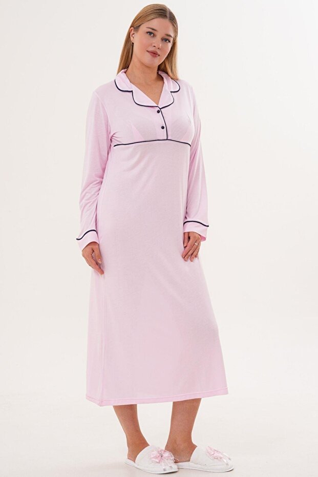 Mecit 6308 Pink Women's Nightgown