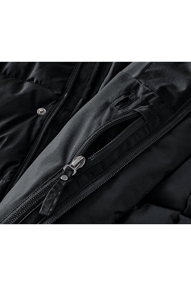 Erkek Kapitone Parka, Siyah - 5