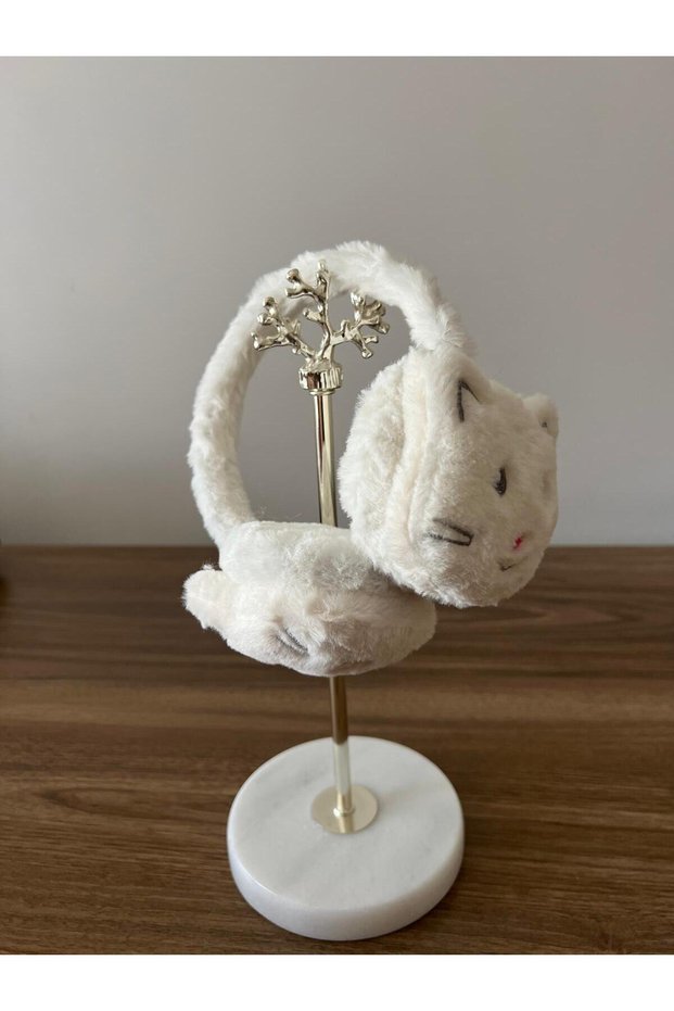 Women/Girls Plush Headphones with Cat Figure