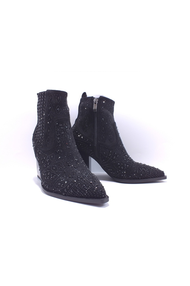 25K135-1 Taşlı kısa kovboy Bot - 3