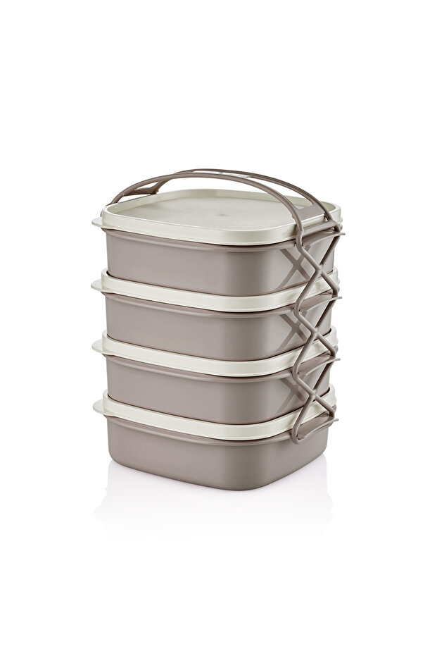 4 Layer Lunch Box Qlux Nutrition Camping Picnic School Athlete Bpa Free Lunch Boxes L-00765