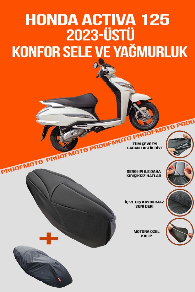 Honda Activa (2023 & up) Comfort Seat and Raincoat Cover