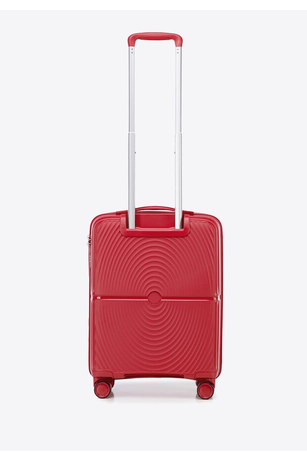 Man Small Suitcase made of polypropylene with circles, red, red polypropylene - 3