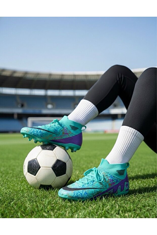 Sock Cleats Grass and Carpet Field Football Shoes
