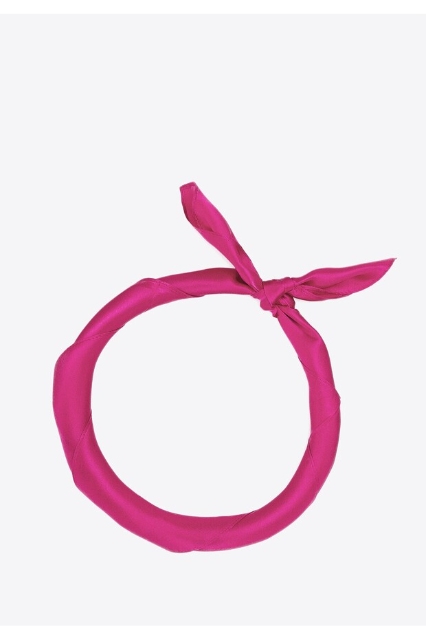 Eșarfă de mătase solidă pentru femei, fuchsia, fuchsia, mătase - 1