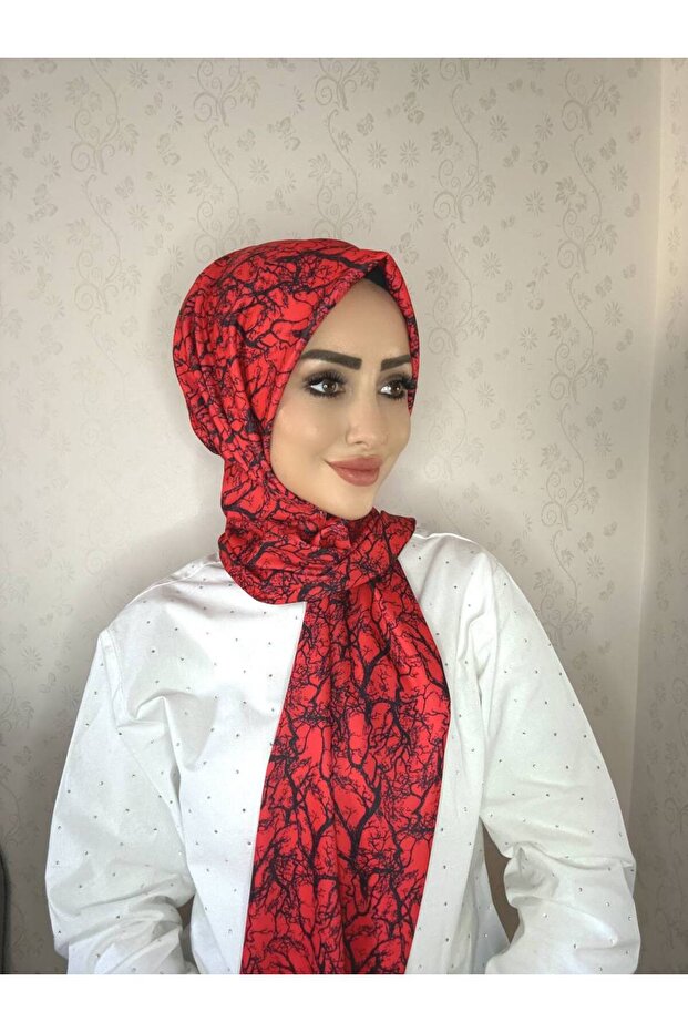 Dp21 Patterned Pera Ready-To-Wear Shawl with Snap Fasteners from the Chin Gold