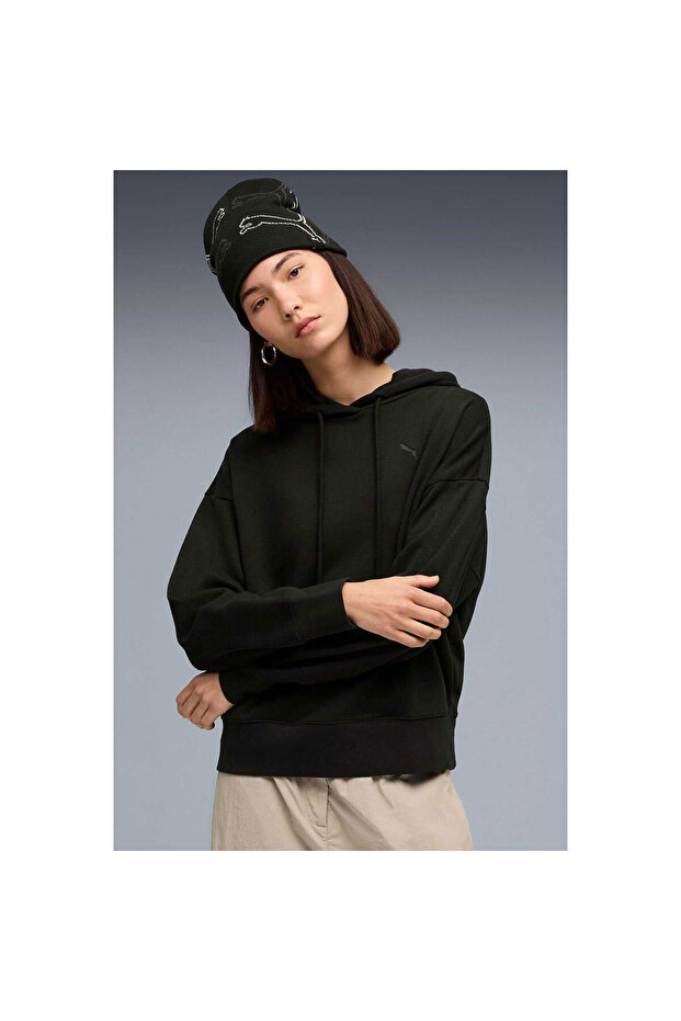 Her Oversized D Hoodie Tr Women's Black Sweatshirt 69073601