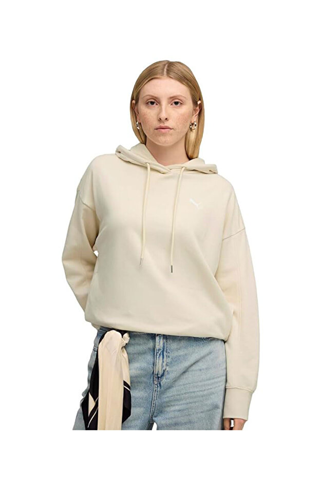 Her Oversized D Hoodie Tr Women's Beige Sweatshirt 69073687