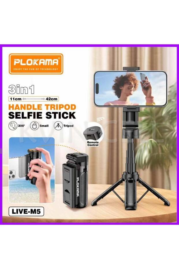 M5 Extendable Grip Tripod Mini Selfie Stick