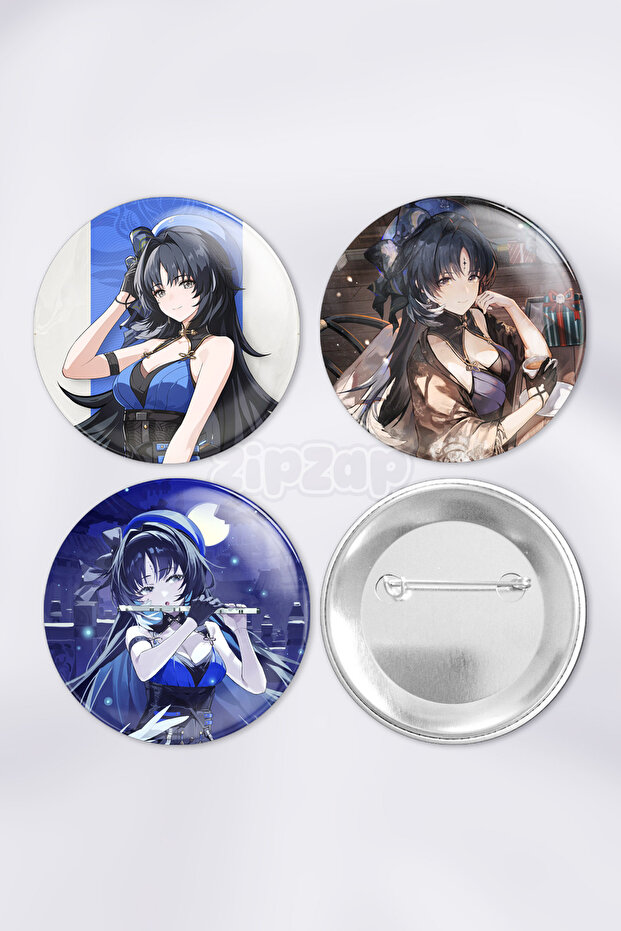 Yangyang Wuthering Waves Gacha Bag Ornament Badge Pin Button Badge Set (3 Pcs)