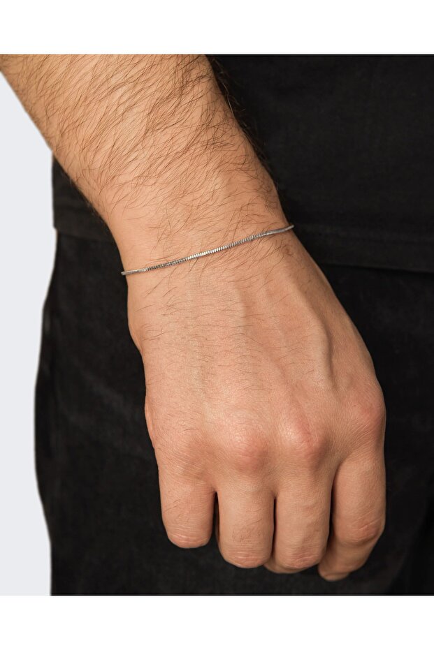 SQUARE CHAIN ​​BRACELET (SILVER) - 4