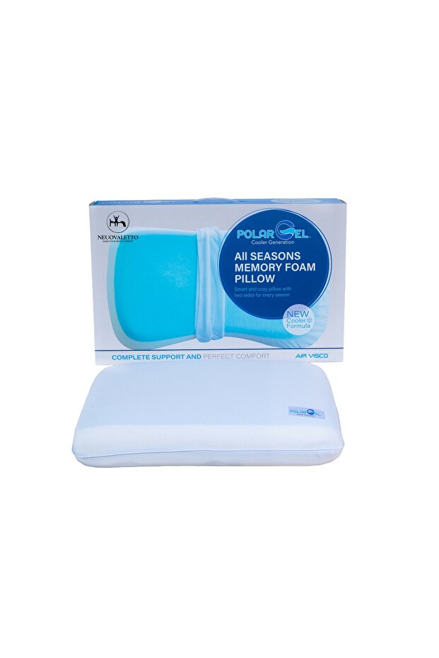 POLAR GEL PILLOW Air Visco Memory Foam, soft-to-the touch fabric, removable