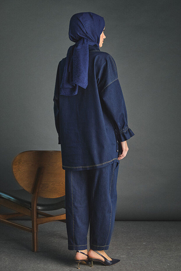Oversize Denim İkili Takım - 6