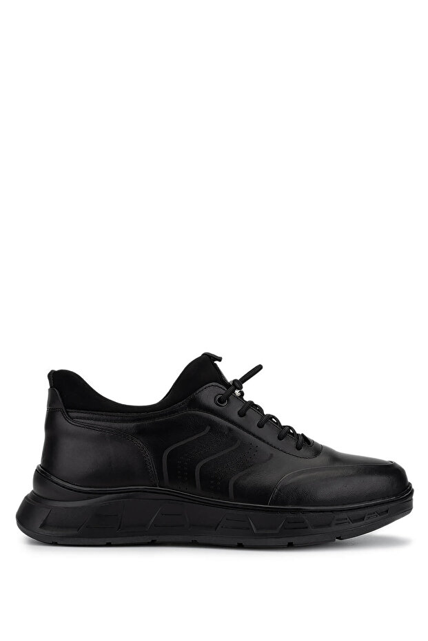 Men's Genuine Leather Black Casual Shoes