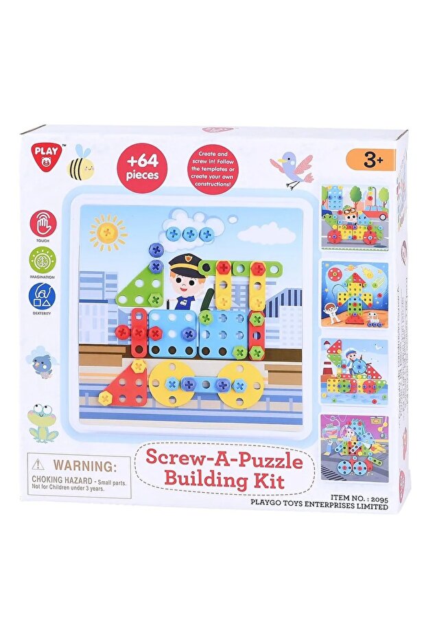 SCREW-A-PUZZLE BUILDING KIT - OVER 64 PCS