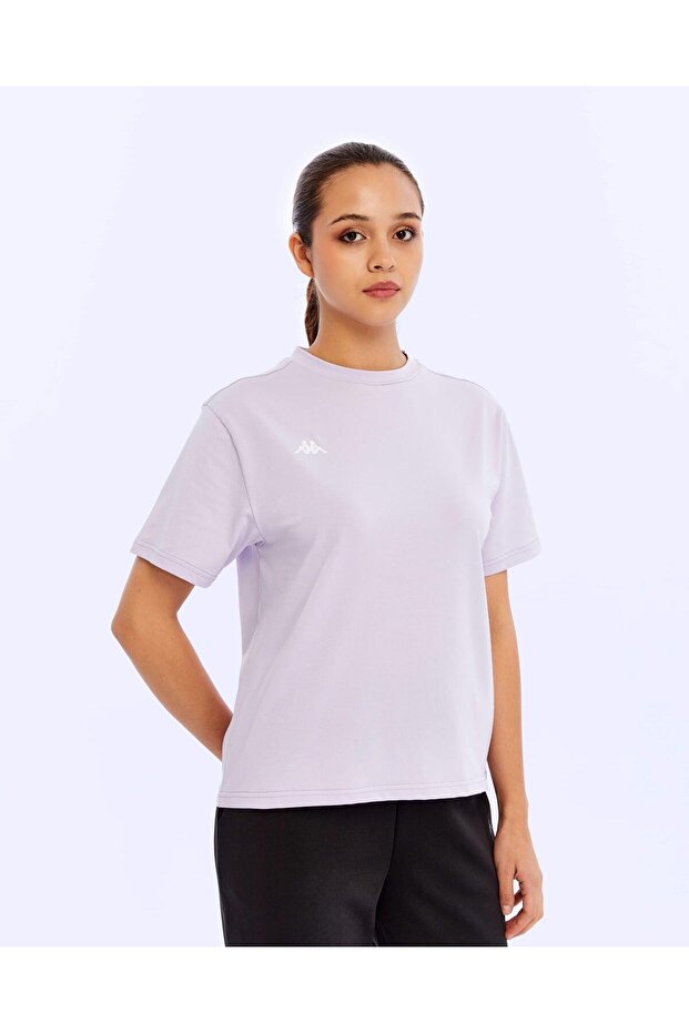 Nadya Kadın Mor Regular Tişört - 1