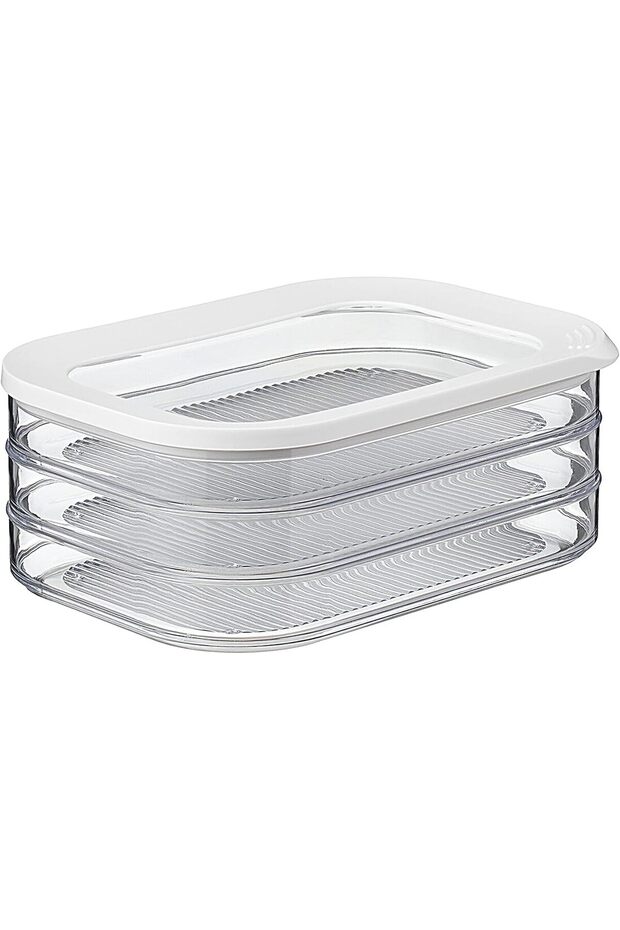 Modula Lidded Food Storage Boxes - BPA-free, 3×550 ml (1650 ml) - 1