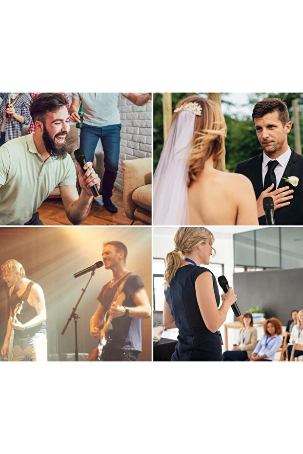 Wireless Dual Handheld Dynamic Karaoke Microphone Set with Rechargeable Receiver (SMARTSWORD) - 6