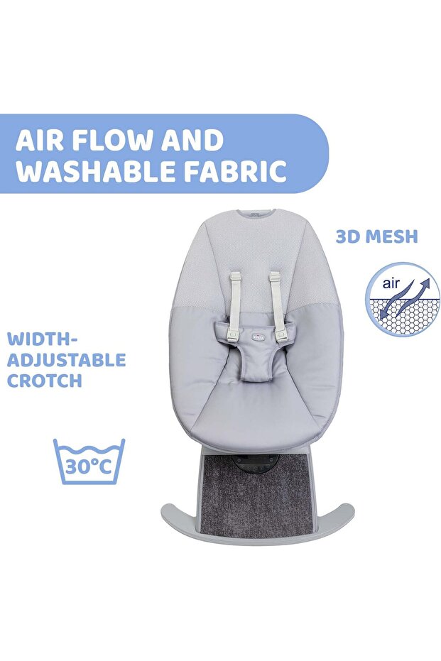 أرجوحة موجة مريحة 0-9 كجم، سيلفر سبرينج - 6