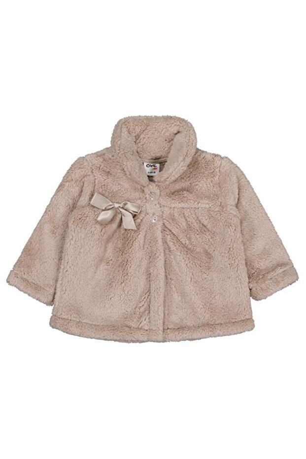 6-18 Months Cardigan with Bow - Beige 9-12 Months