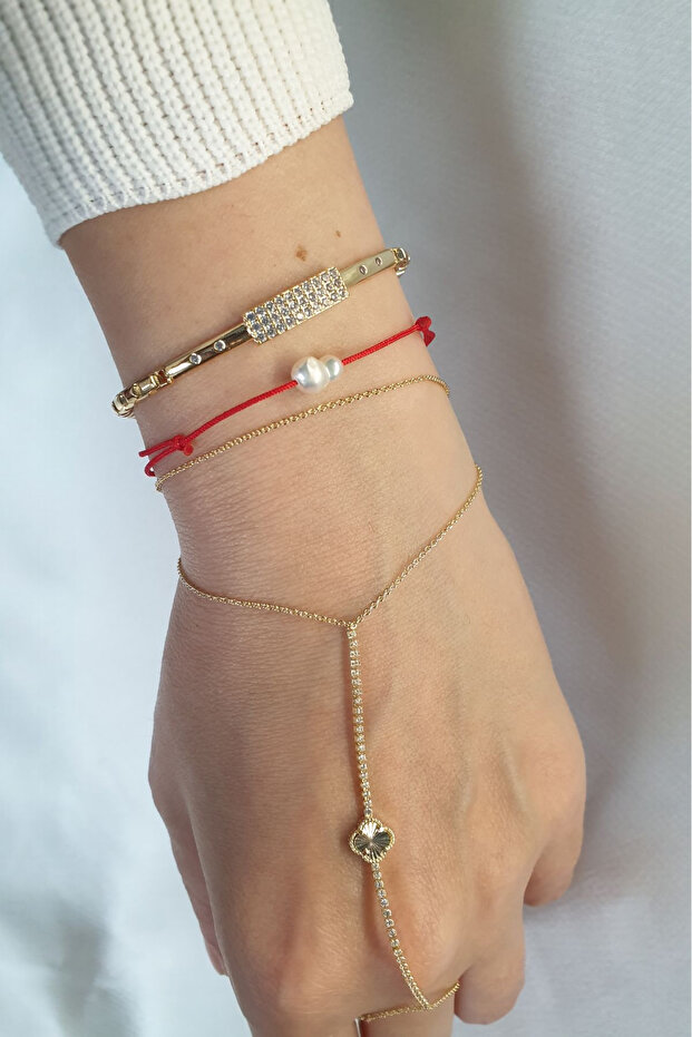 Red String Real Pearl Bracelet - 2