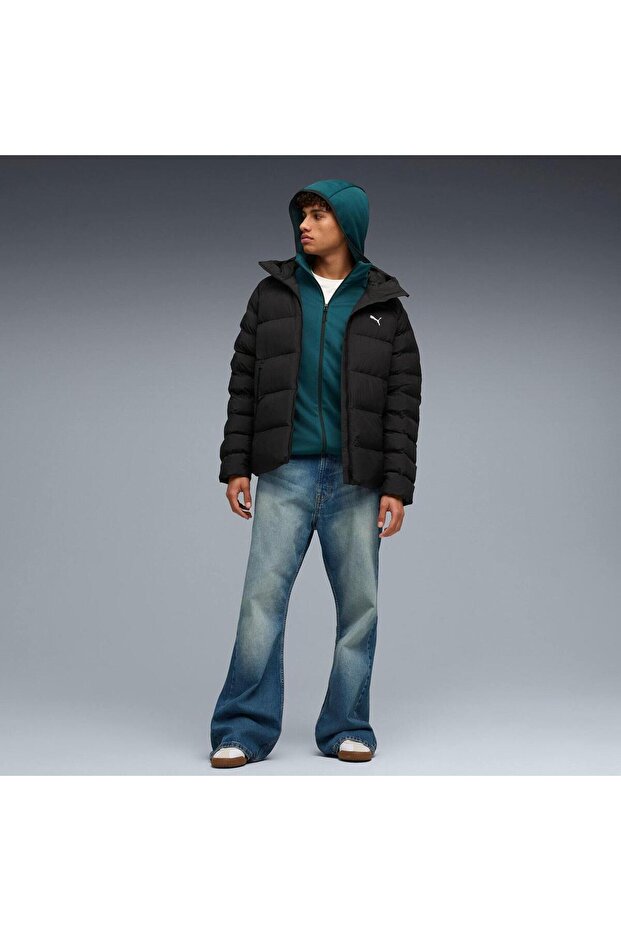 Jachetă Mono cu glugă , neagră, pentru bărbați - 4