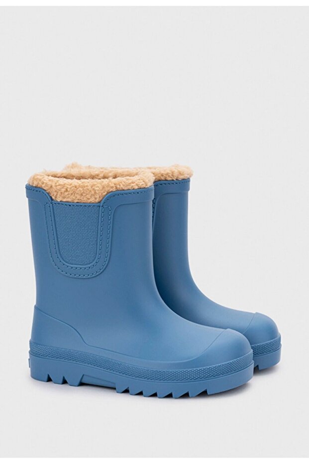 Verona Borregui̇to Children's Fur-Lined Rain Boots W10340 Blue