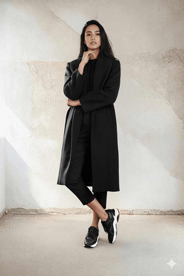 Kadın Kemerli Kaban - 3